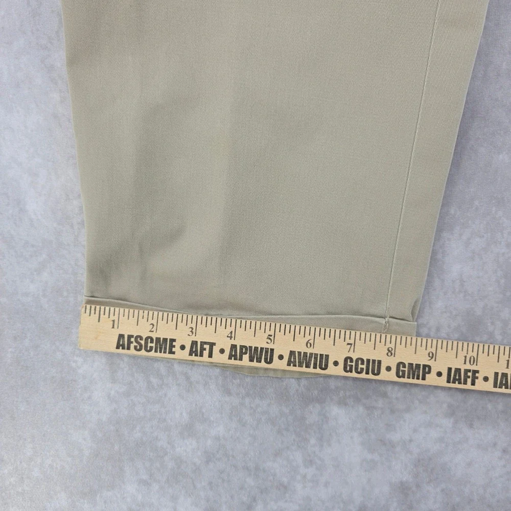 VTG Polo Ralph Lauren Hammond Pants Mens 36x30 Khaki Chino Double Pleated Cuffed